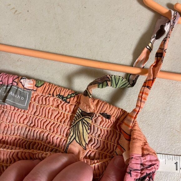 {Sabby Anand} peach floral Resort Summer dress Size Small - Picture 8 of 11
